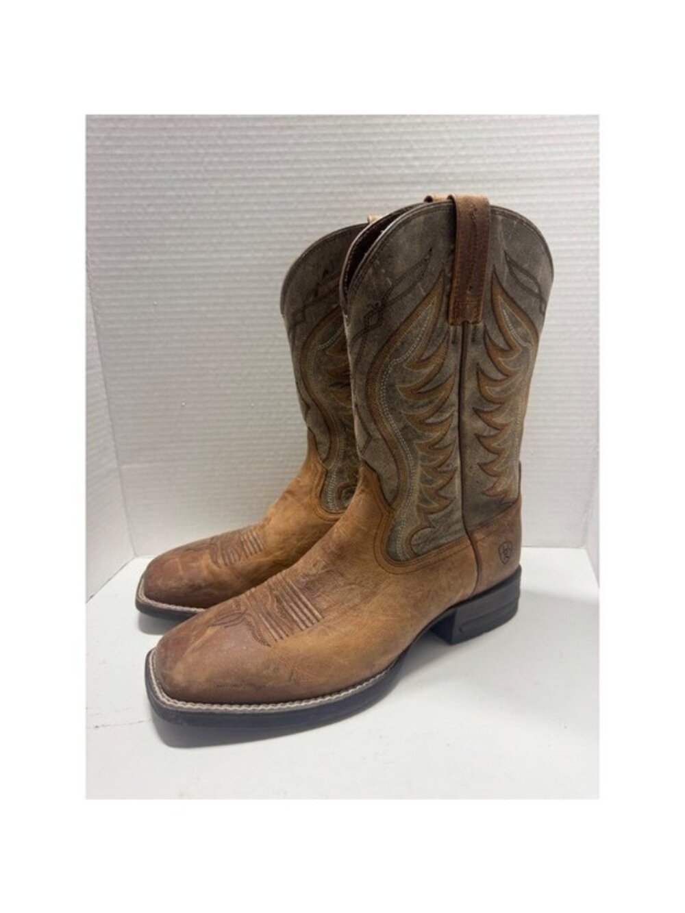 Ariat Mens Sport Stratum Shock Shield Western Boots Brown Leather 9.5D 10029688